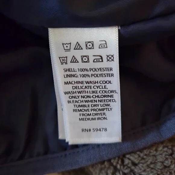 Tommy Bahama Cozy Teddy Bear Full Zip Sherpa Jacket Gray XL(14) - Picture 4 of 4